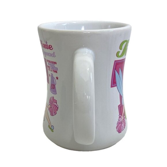 Disney Store Exclusive Tink Pixie Squad Mug Cheerleader Tinker Bell Pink White - Picture 4 of 6
